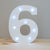 LED lampe - Nummer 6, 15 cm-Festartikel