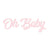 Banner - Oh Baby, Lys Pink-Festartikel