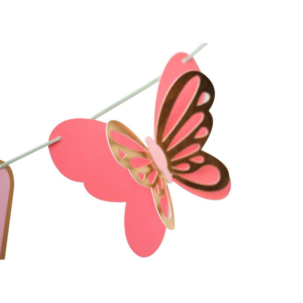 Butterfly Garden - Fødselsdags-banner-Festartikel
