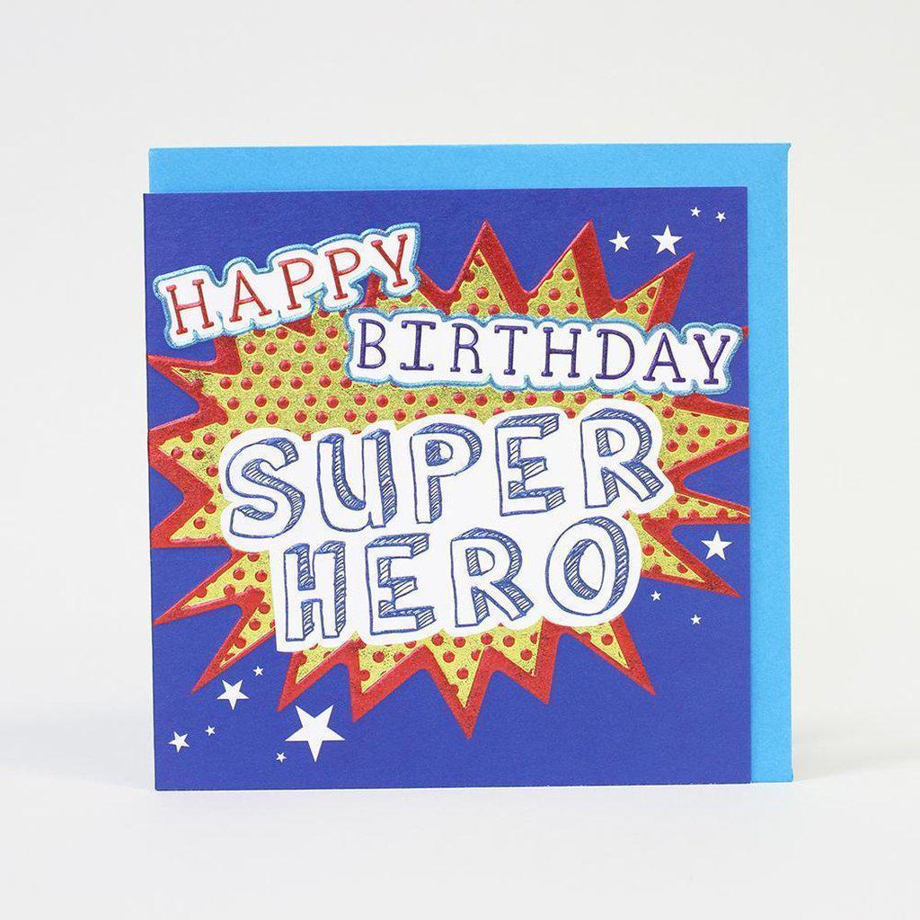 Fødselsdagskort - Happe Birthday Super Hero-Kort