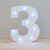 LED lampe - Nummer 3, 15 cm-Festartikel