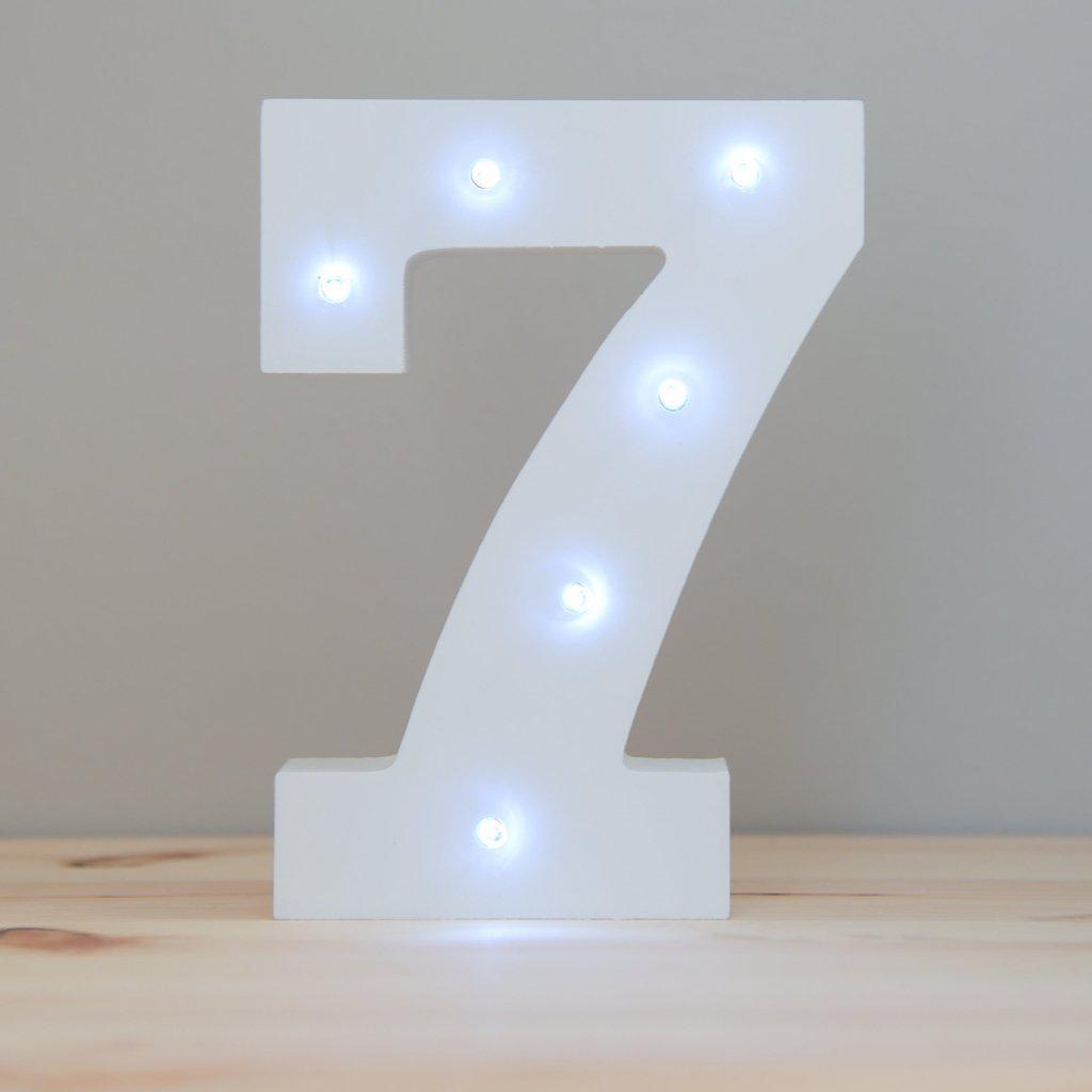LED lampe - Nummer 7, 15 cm-Festartikel
