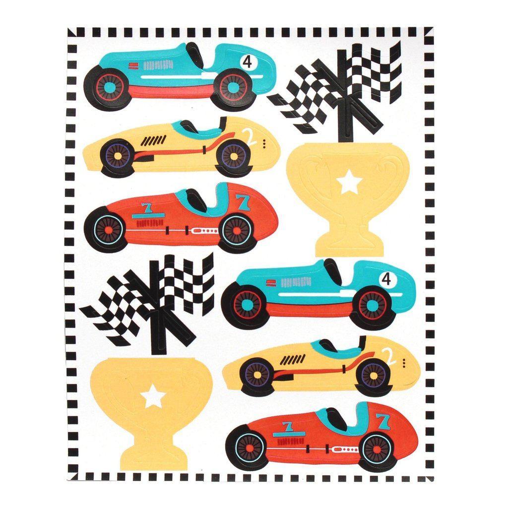 Vintage Race Car - klistermærker-Festartikel