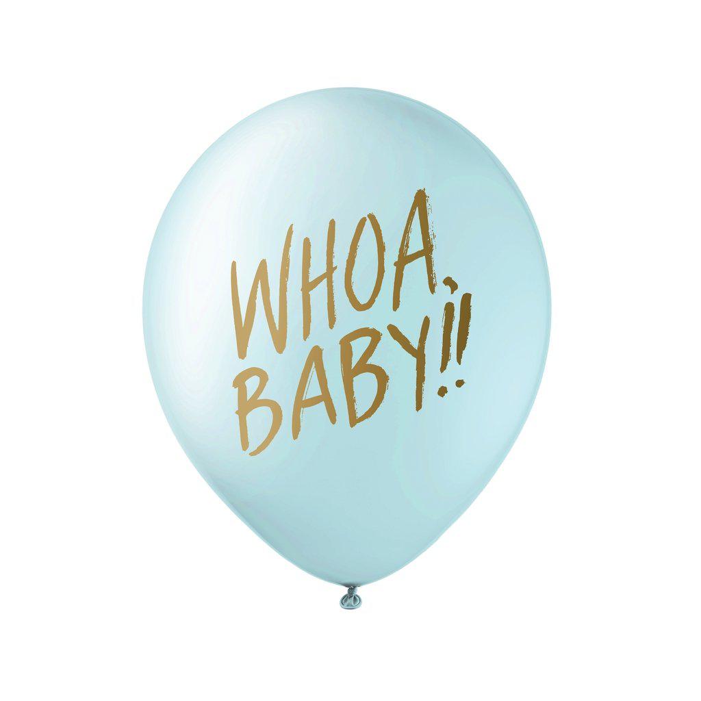Whoa Baby! Balloner - Gold on Blue - 3 stk.-Festartikel