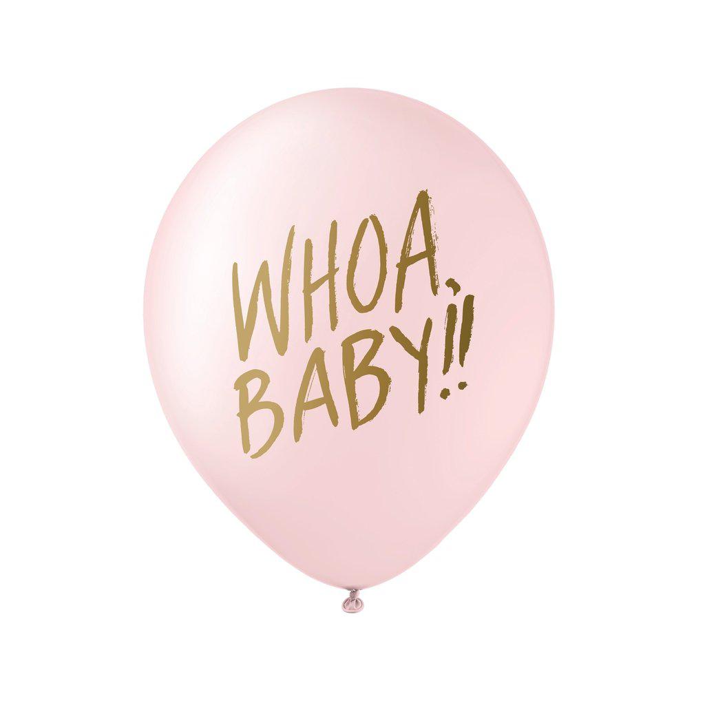 Whoa Baby! Balloner- Gold on Pink - 3 stk.-Festartikel